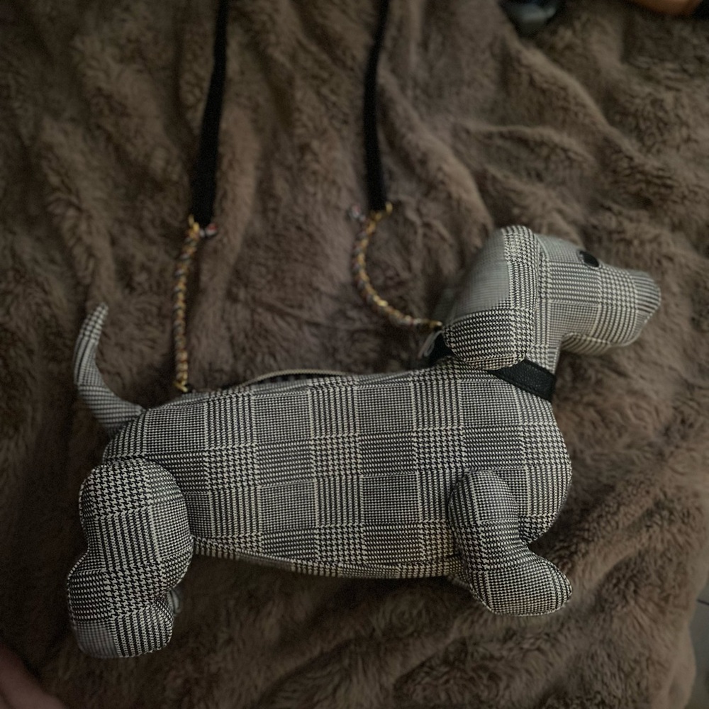 Thom Browne plaid dog crossbody purse - Picture 2 of 6